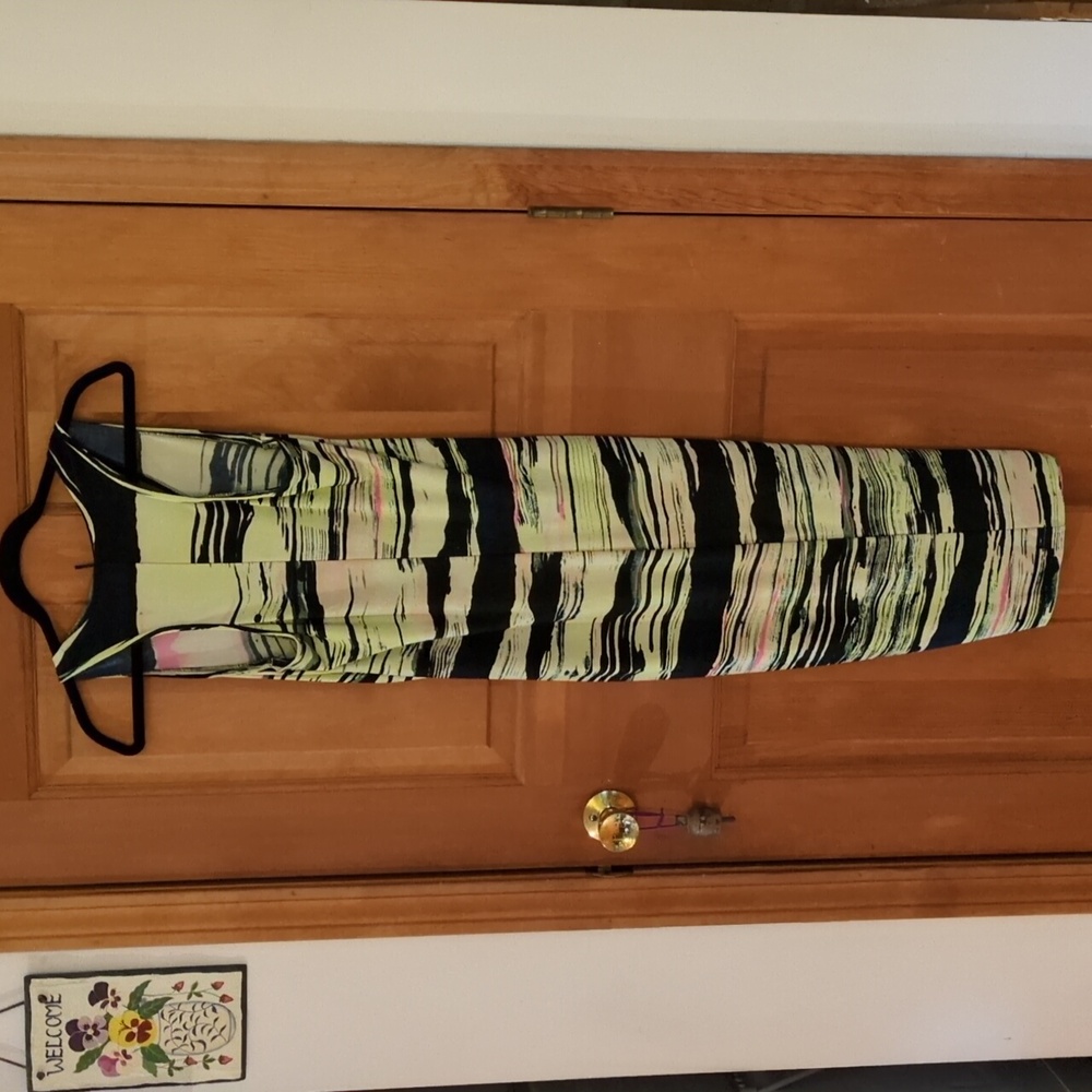 RACHEL Rachel Roy Michele South Beach Stripe Racer Back Hi Low Tank Dress M - Picture 8 of 16